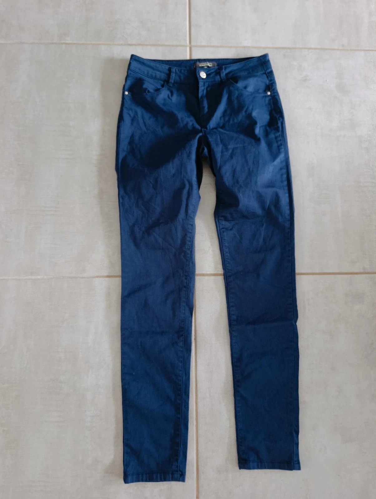 Pantalon Cache Cache femme T38 bleu marine slim stretch – photo 2